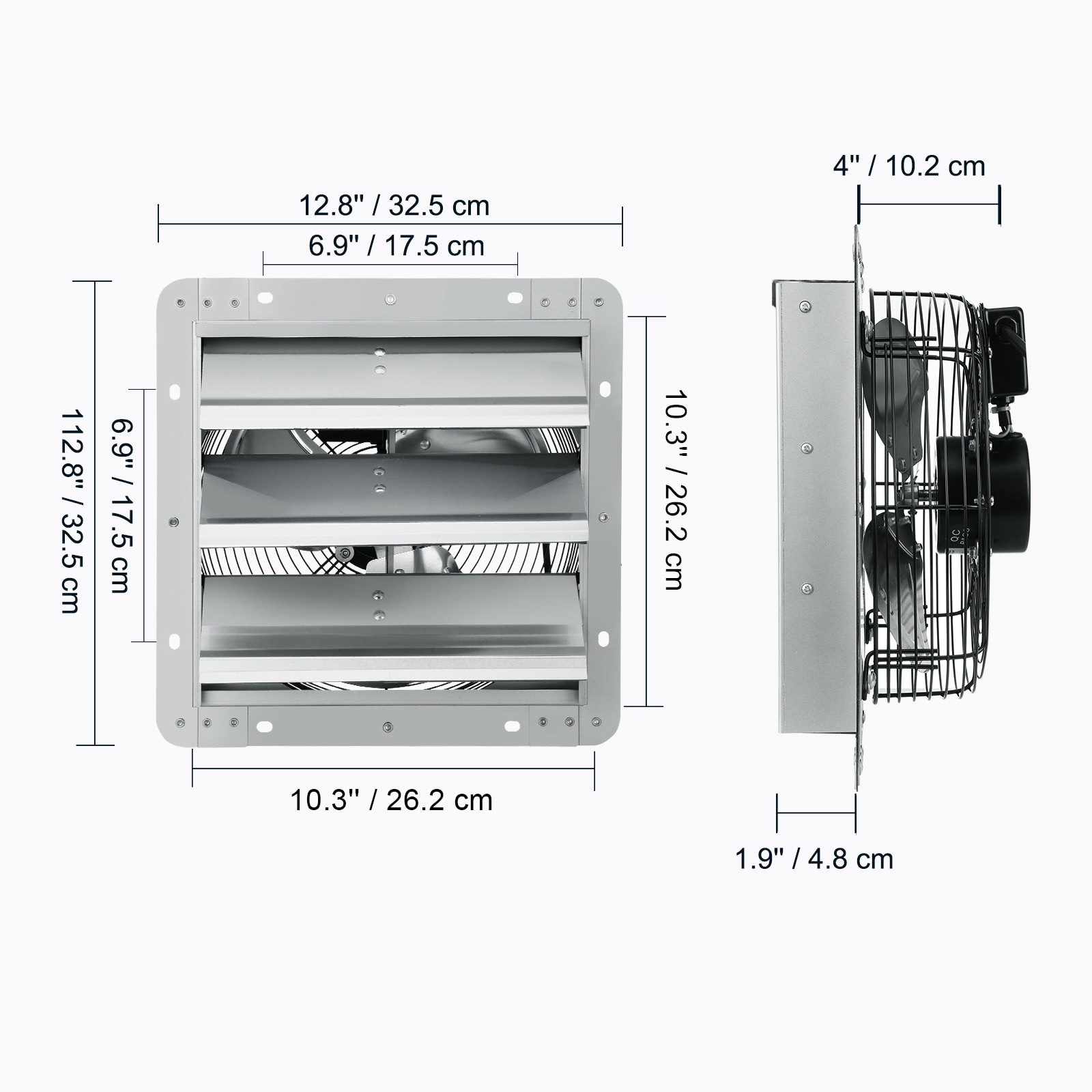 High-speed Shutter Exhaust Fan For Ventilation And Cooling_voghion.com